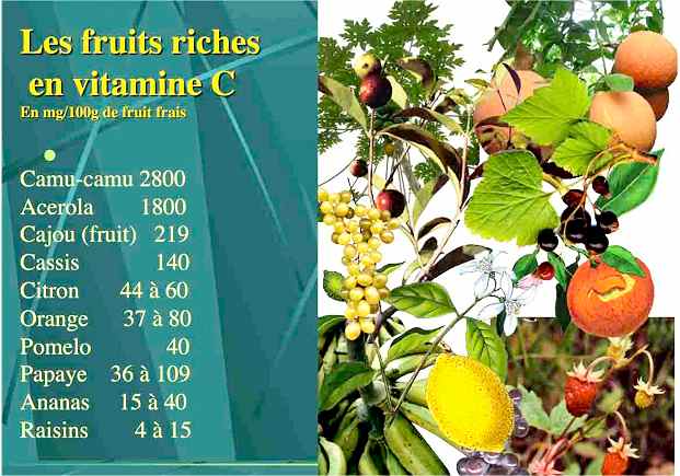 fruits vitamine C